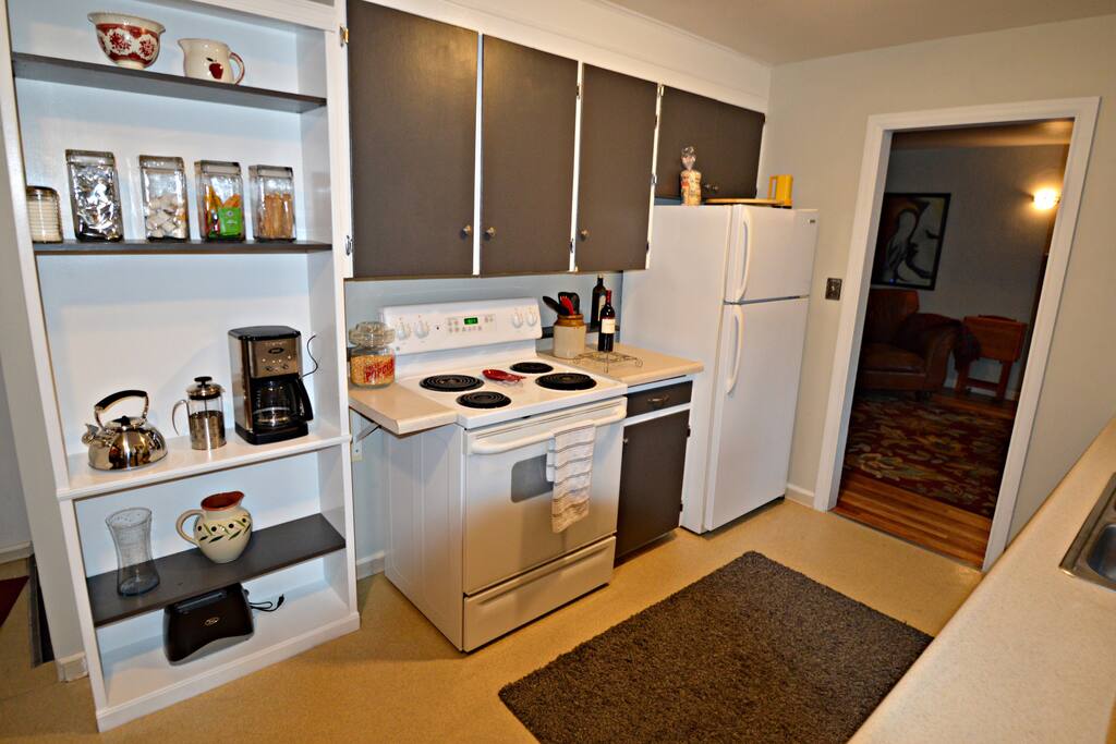 Fully stocked kitchen
