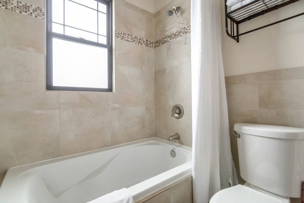 Soaker tub and shower