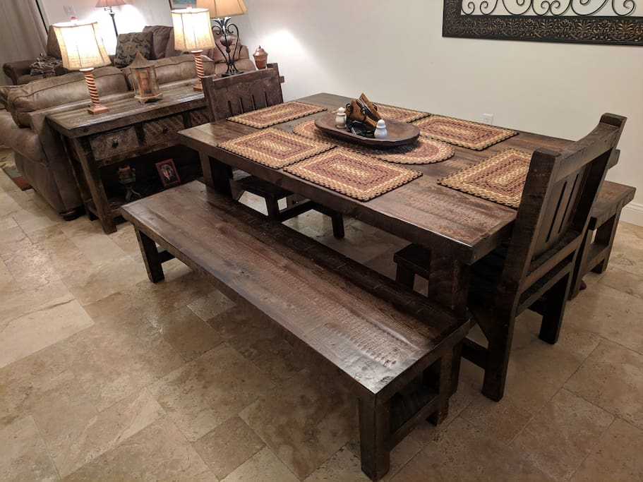 Beautiful Reclaimed Barn Wood Kitchen Table