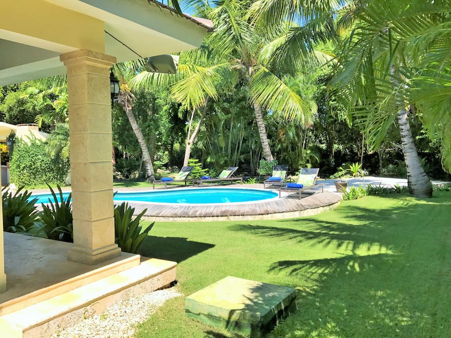 Villa pool and garden