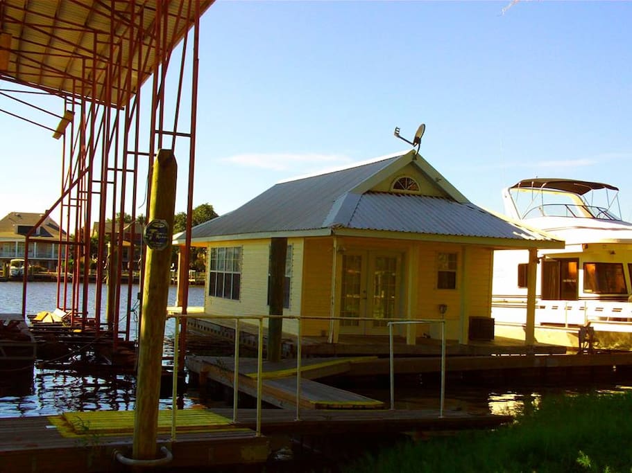 View from the pier side where you would enter the property.