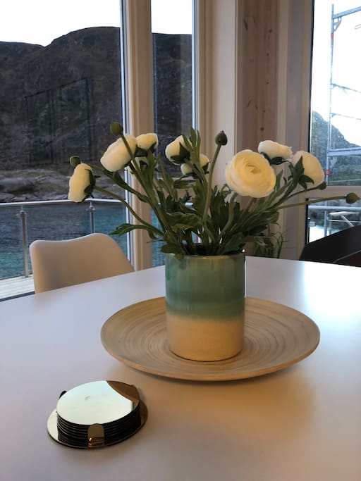 Spacious dining with a view