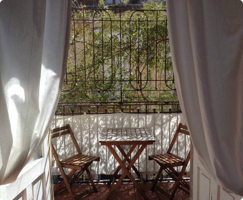balcony blossomed with jasmin