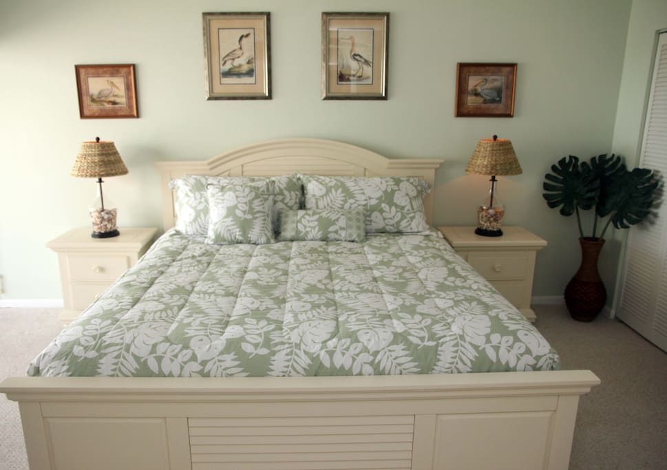Comfortable King bed in Master Bedroom