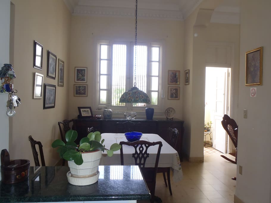 View of the Dining room from the kitchen.