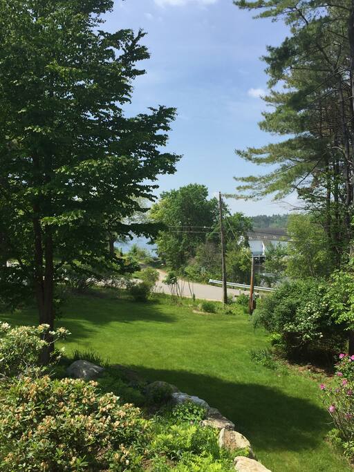 Sea view from gardens.
