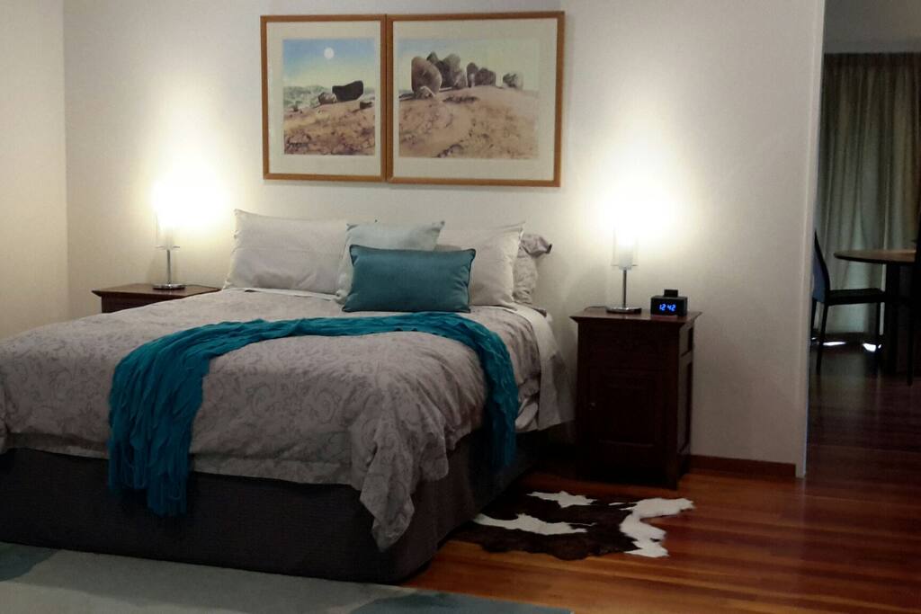 New, very comfortable Queen bed.