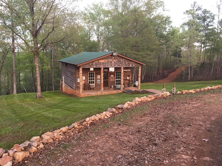 Rustic country cabin in the woods