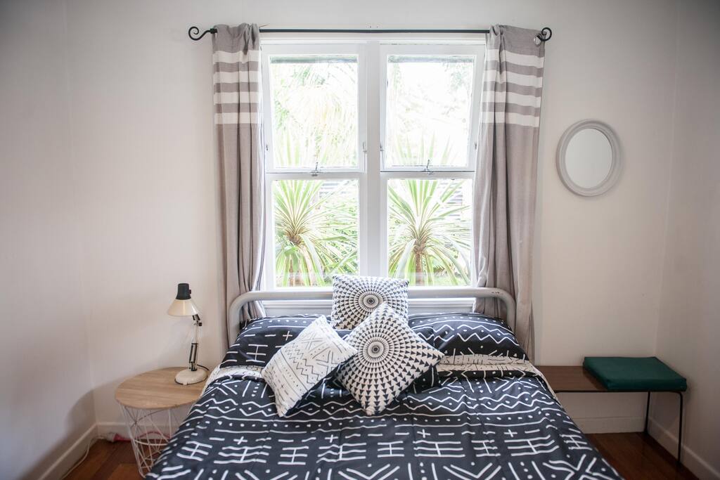 Window looks out to front garden