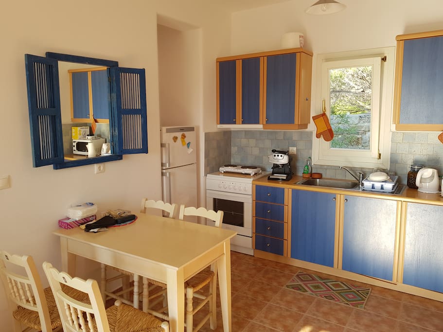 Vogel's house kitchen and the first room one encounters when entering the house.