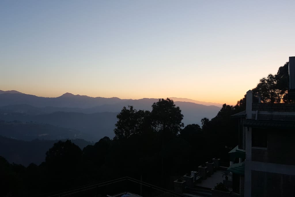 At the crack of dawn...from the terrace.