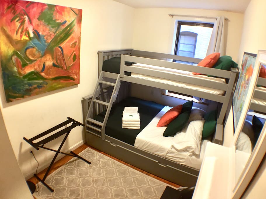 Very sturdy bunk bed which will sleep up to 4 people!