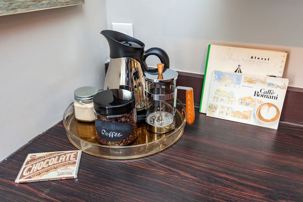 Fresh, locally roasted coffee awaits.