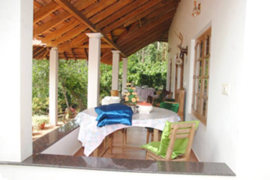 The sit-out cum dining area, where we serve our guests