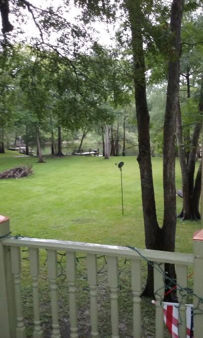 Expansive yard for games and pets