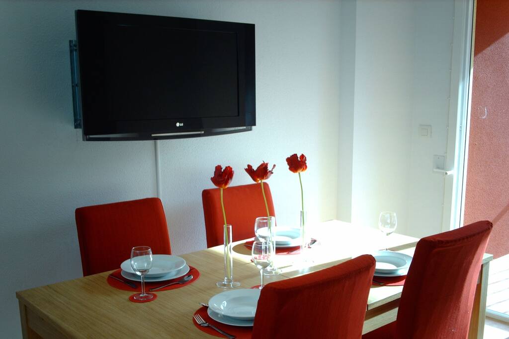 Open plan lounge leading to balcony