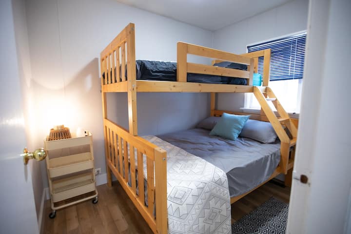 Bedroom 2: full & twin bunk beds