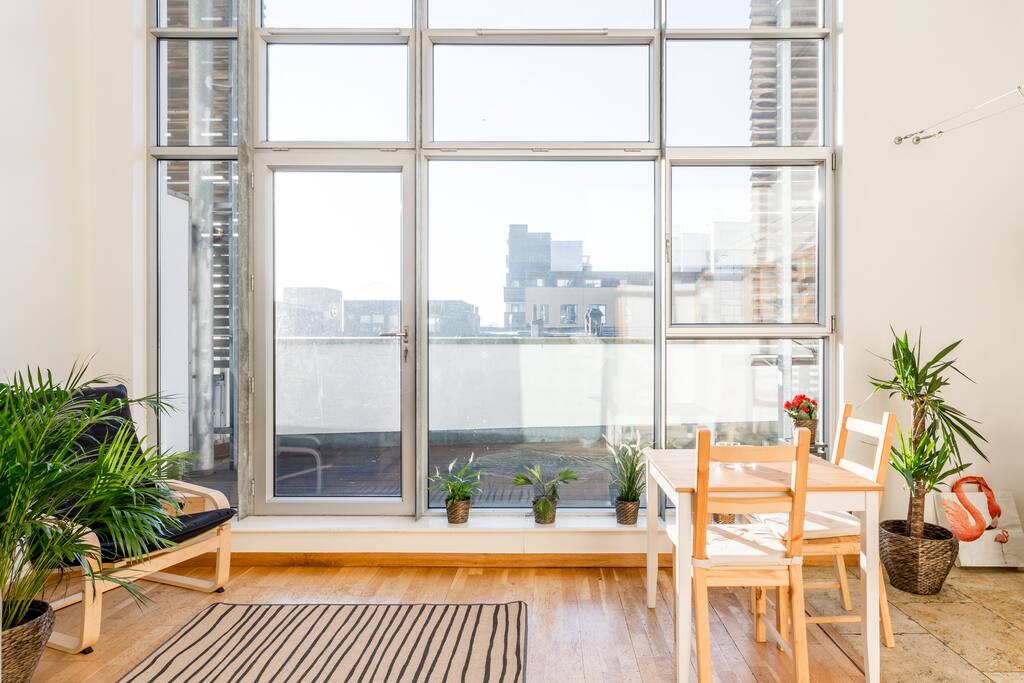 Bright south-facing window in living room