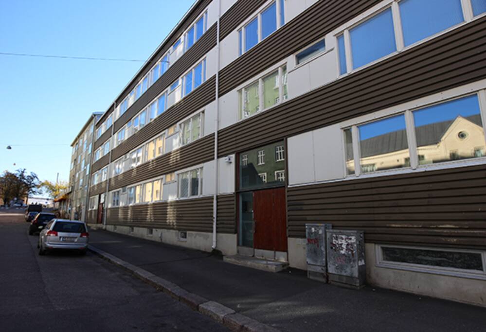 House from outside. Typical 60´s Scandinavian architecture.