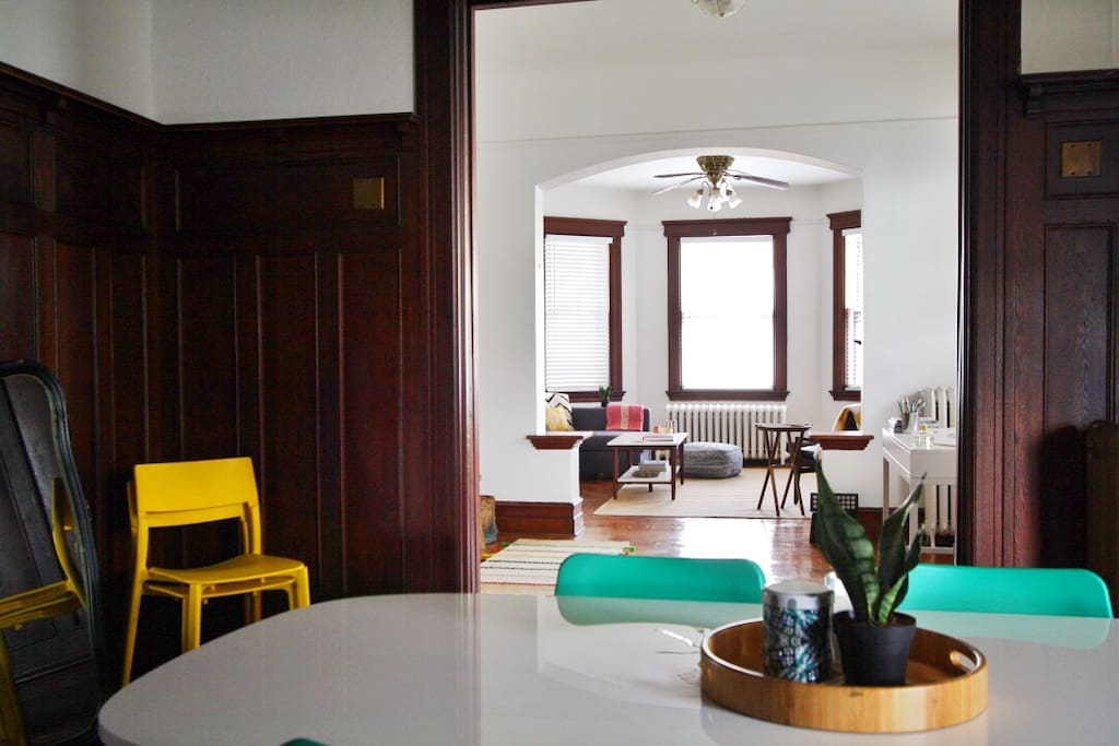View from the Dining Room - to Reading Nook/Work Space and Living Room