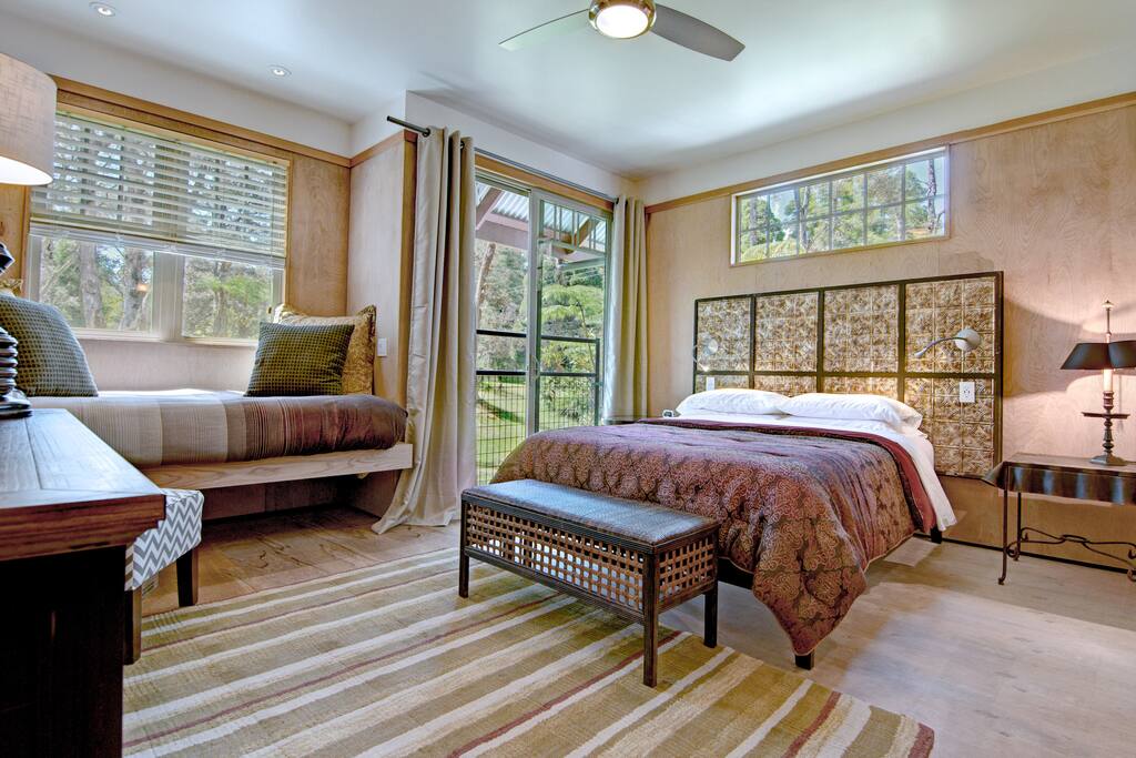 Queen and twin bed
