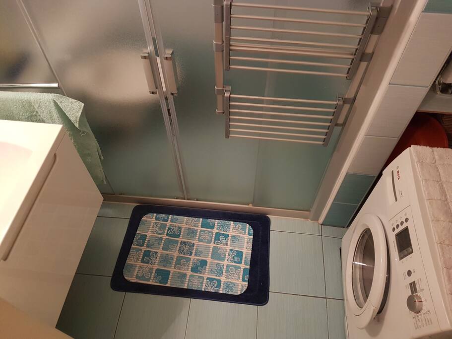 Bathroom including a washing mashine