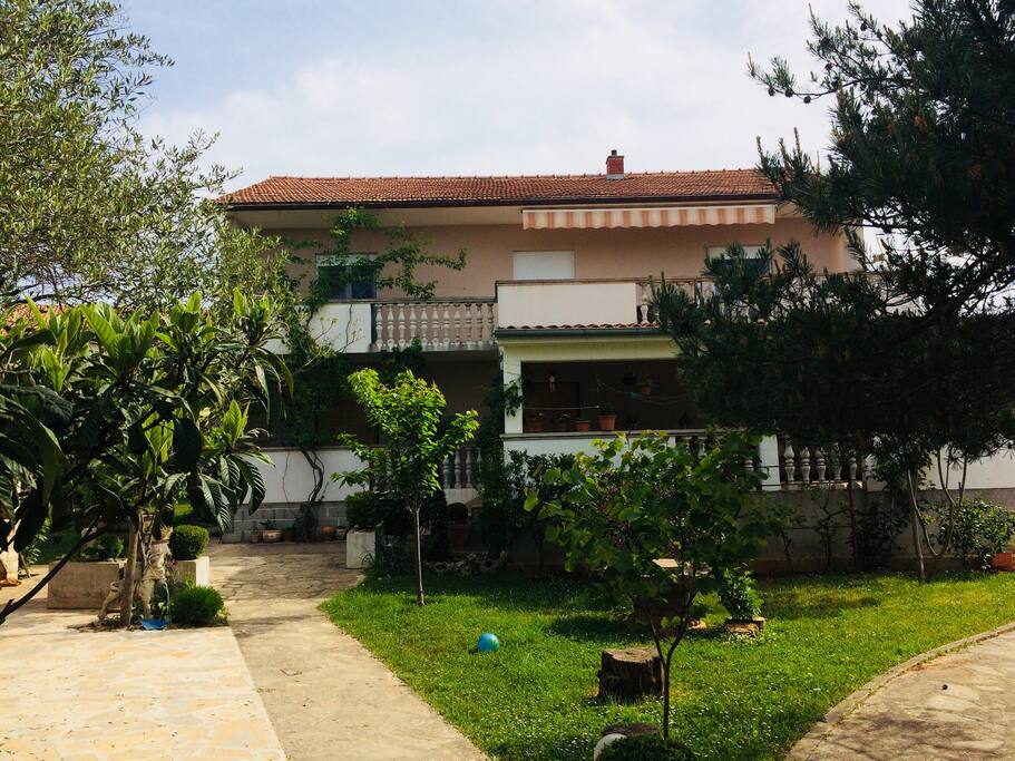This is the front of our house. On the left side is a grill area that you can use.