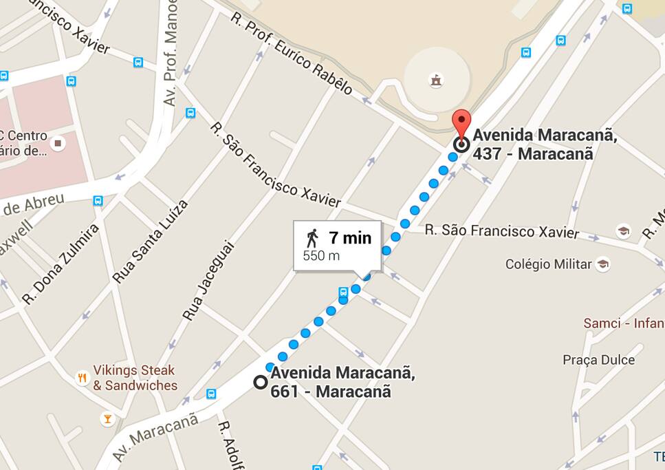 550m do Maracanã