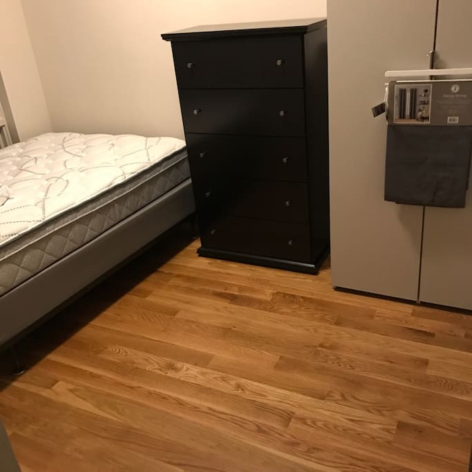 Room has closet armoire and dresser for your convenience. Fresh linens and protective cover will be place on the bed.