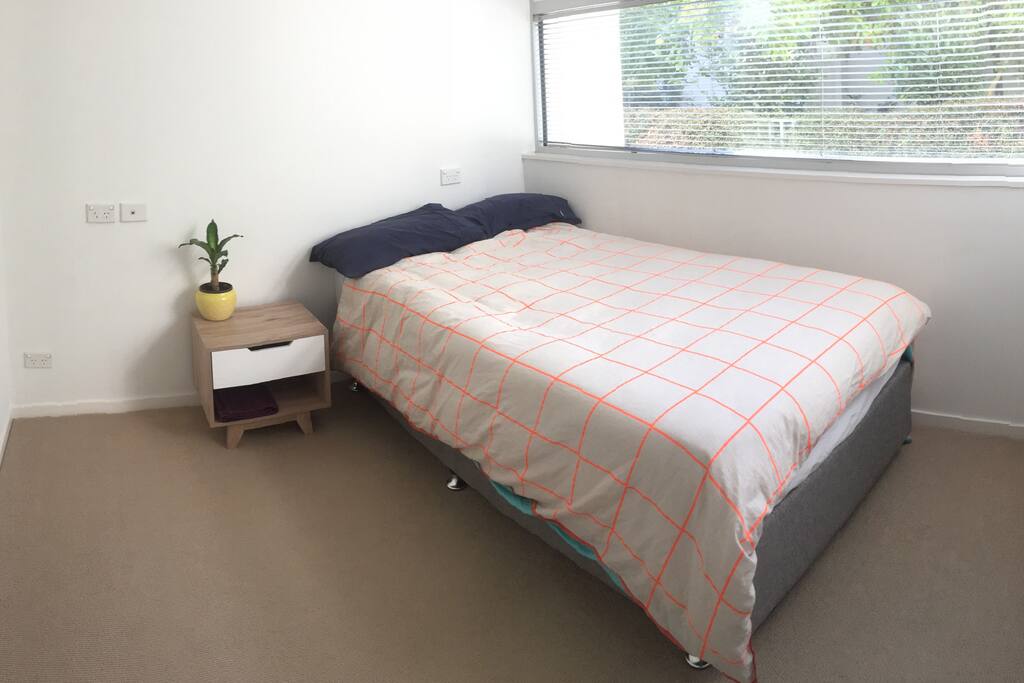 North facing bedroom with leafy outlook