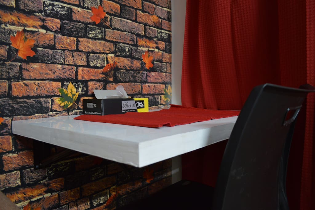 Cute little dining area.