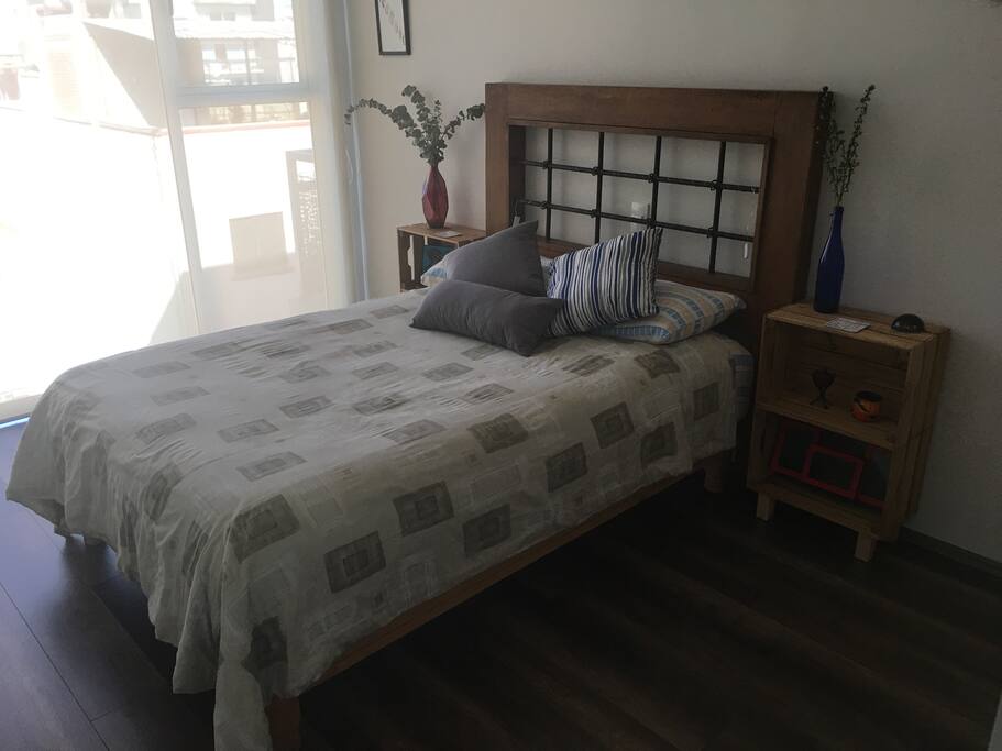 Make yourself comfortable in our guest bedroom, with beautiful views when you want them and blackout curtains when you don't.