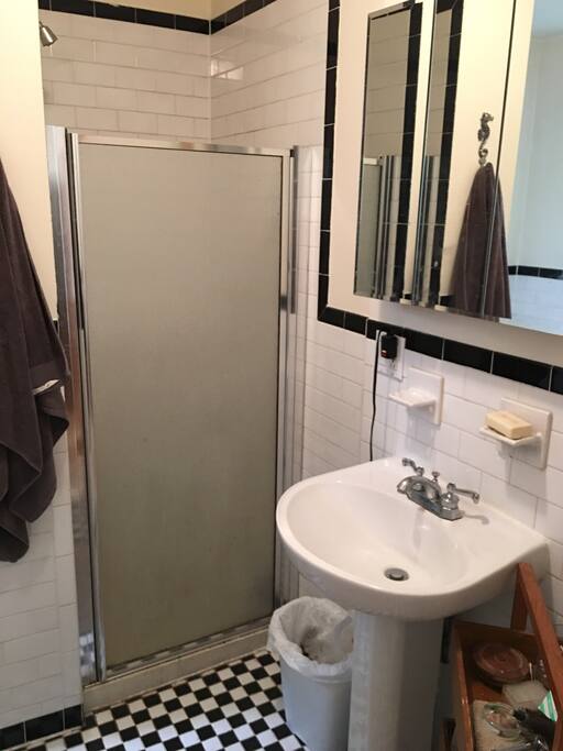 Spacious bathroom (weirdly large in proportion to the bathroom actually)