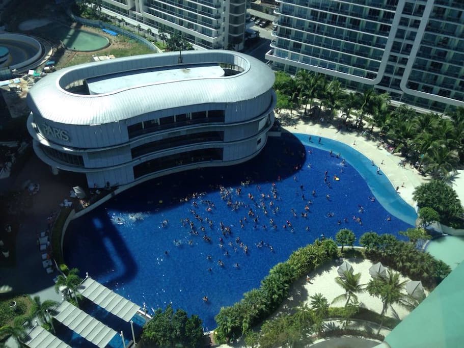 White Sand Man Made Beach At Azure Residences Condominium