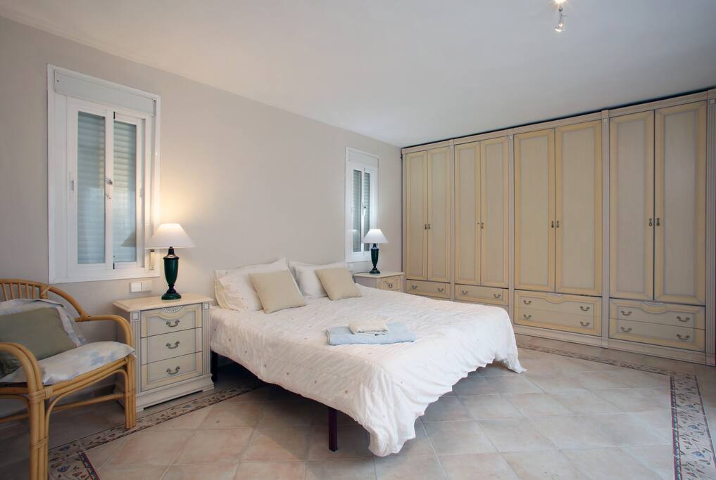 The large light master bedroom