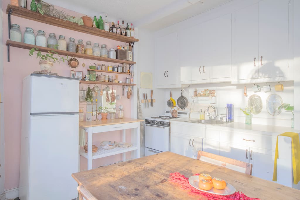 Fully stocked kitchen