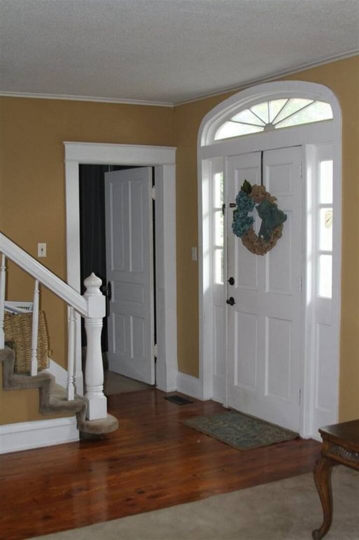 Stately front entryway welcomes you and your guests to a comfortable stay.