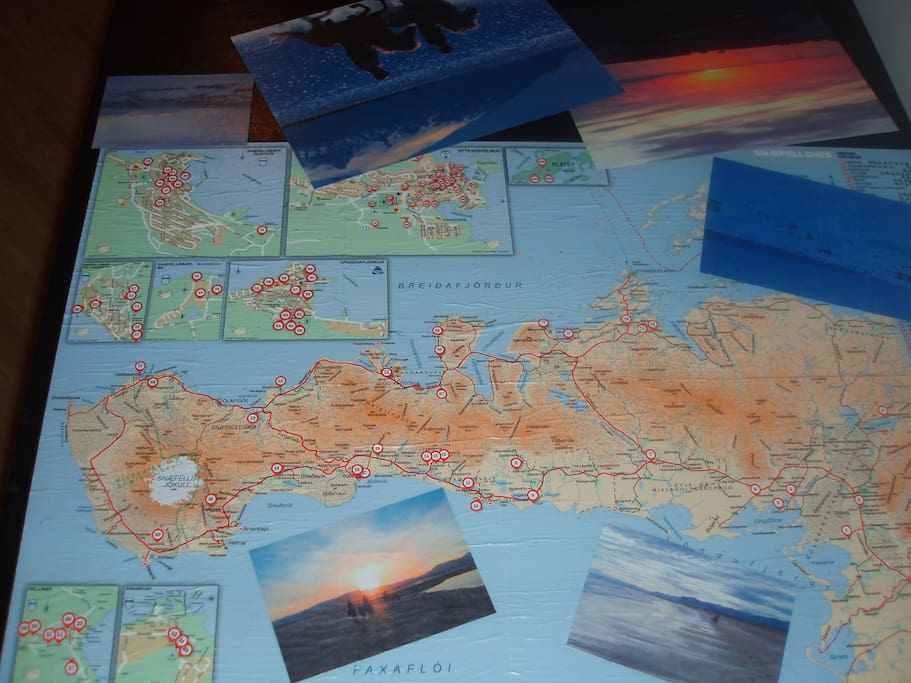 Map snæfellssnes