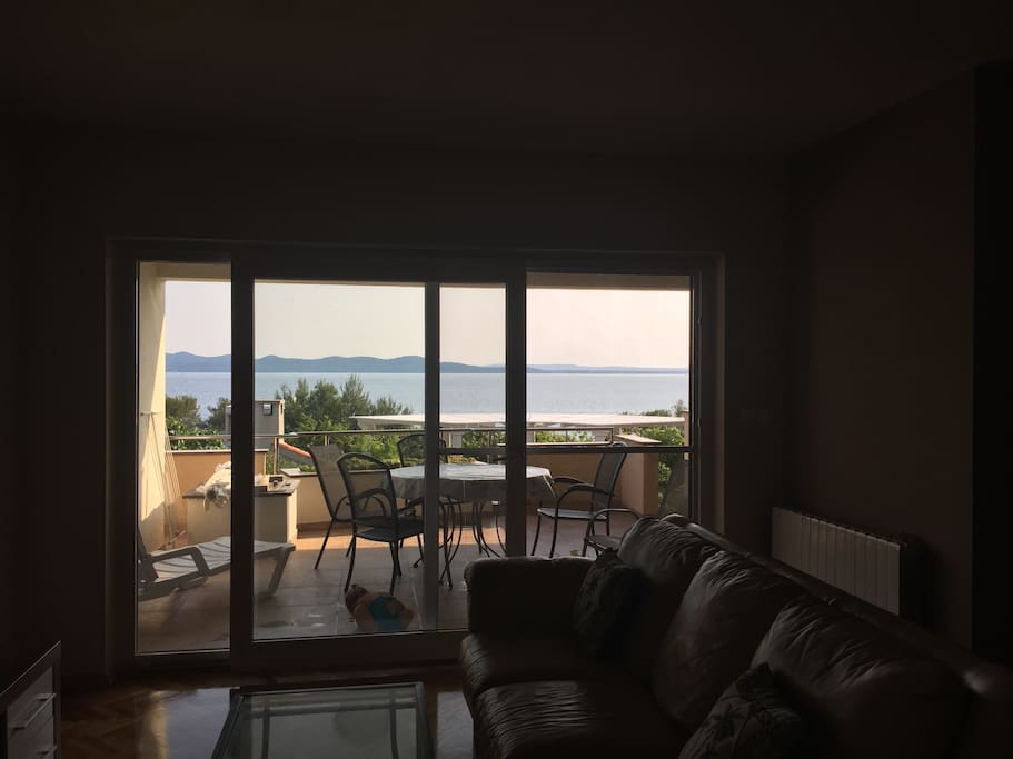 Family room and outdoor sitting area