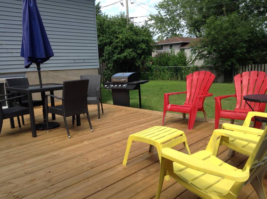 Deck at backyard