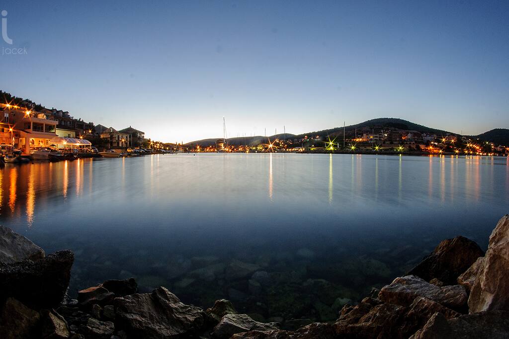 Marina at night