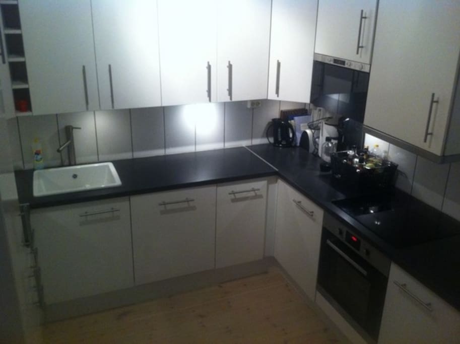 The picture shows part of the kitchen