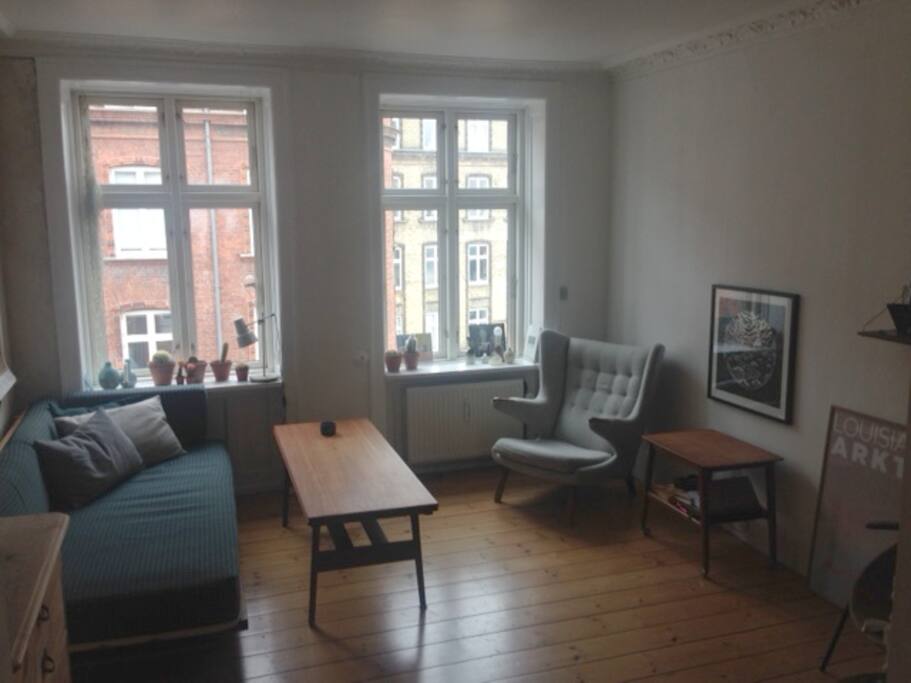 Living room facing the street