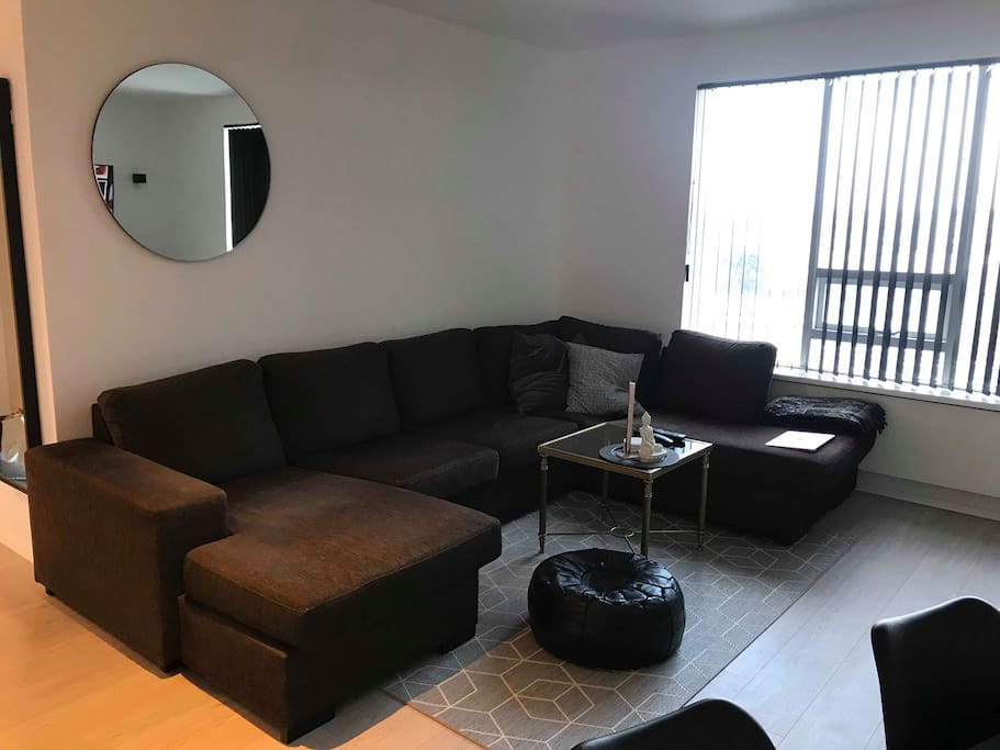 Living room with big couch