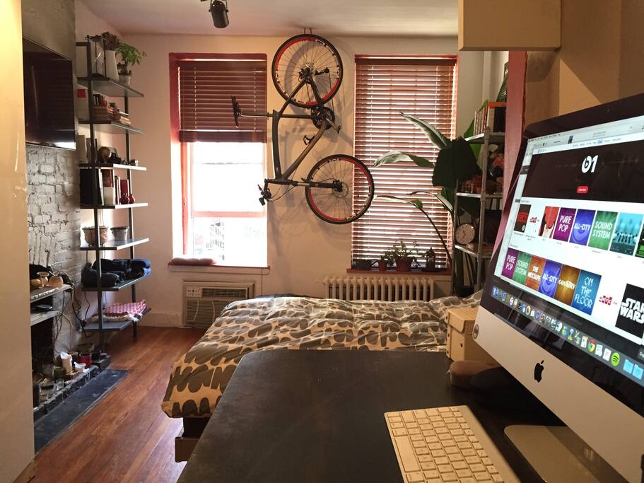 view of the studio from kitchen