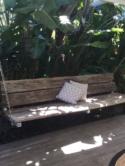 Large swinging bench seat on your outdoor terrace
