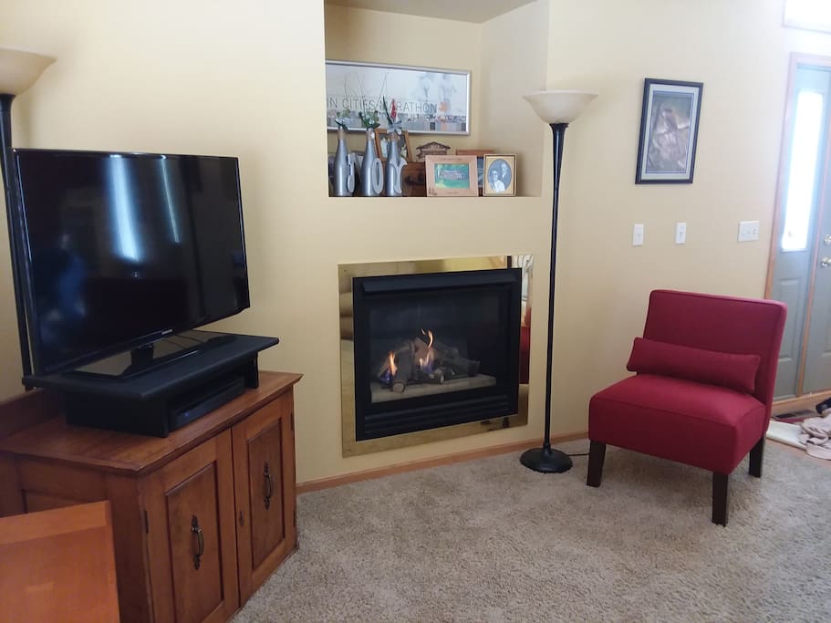 Living Room with Gas Fireplace