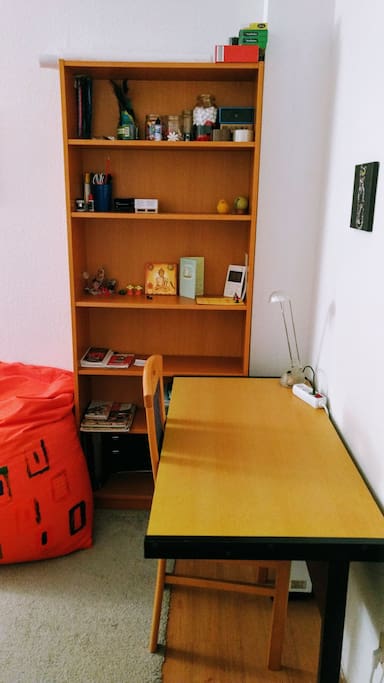 Here you can working or spend your time in the internet... Whatever you like :)