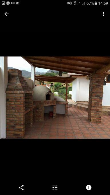 zona barbacoa y HORNO rustico