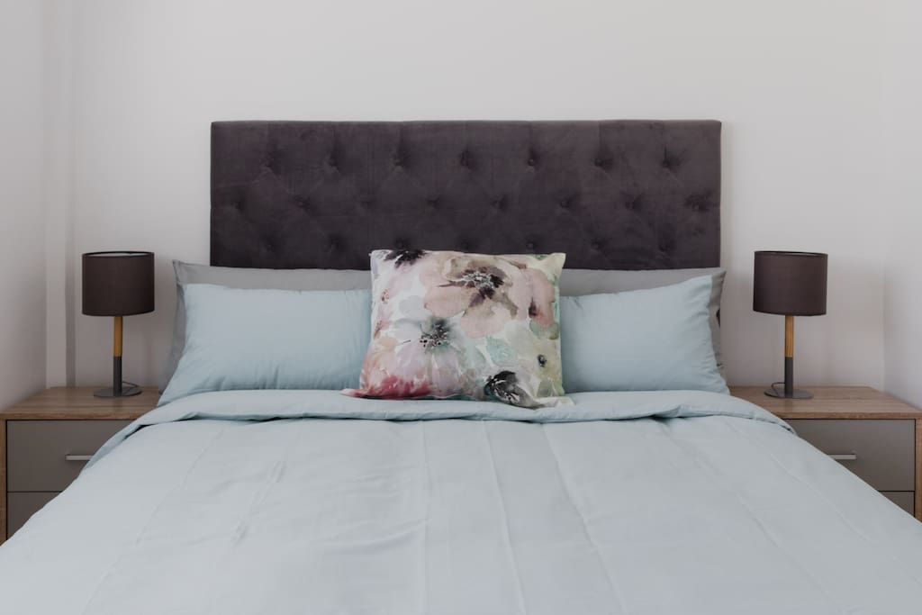 Comfortable queen-sized bed